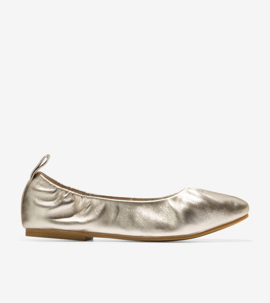 Cole Haan Women's York Soft Ballet Flats in Gold