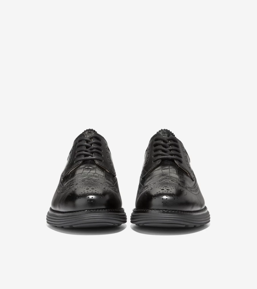 Cole Haan Men's Originalgrand Longwing Oxford Shoes in Black Croc Print