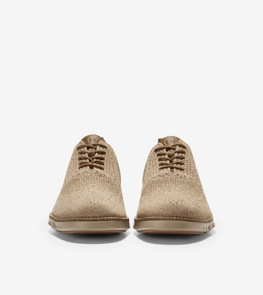 Cole Haan Men's Zerogrand Wingtip Oxford Shoes in Mortar Twisted Stitchlite - Lightweight Comfort Dress Casual