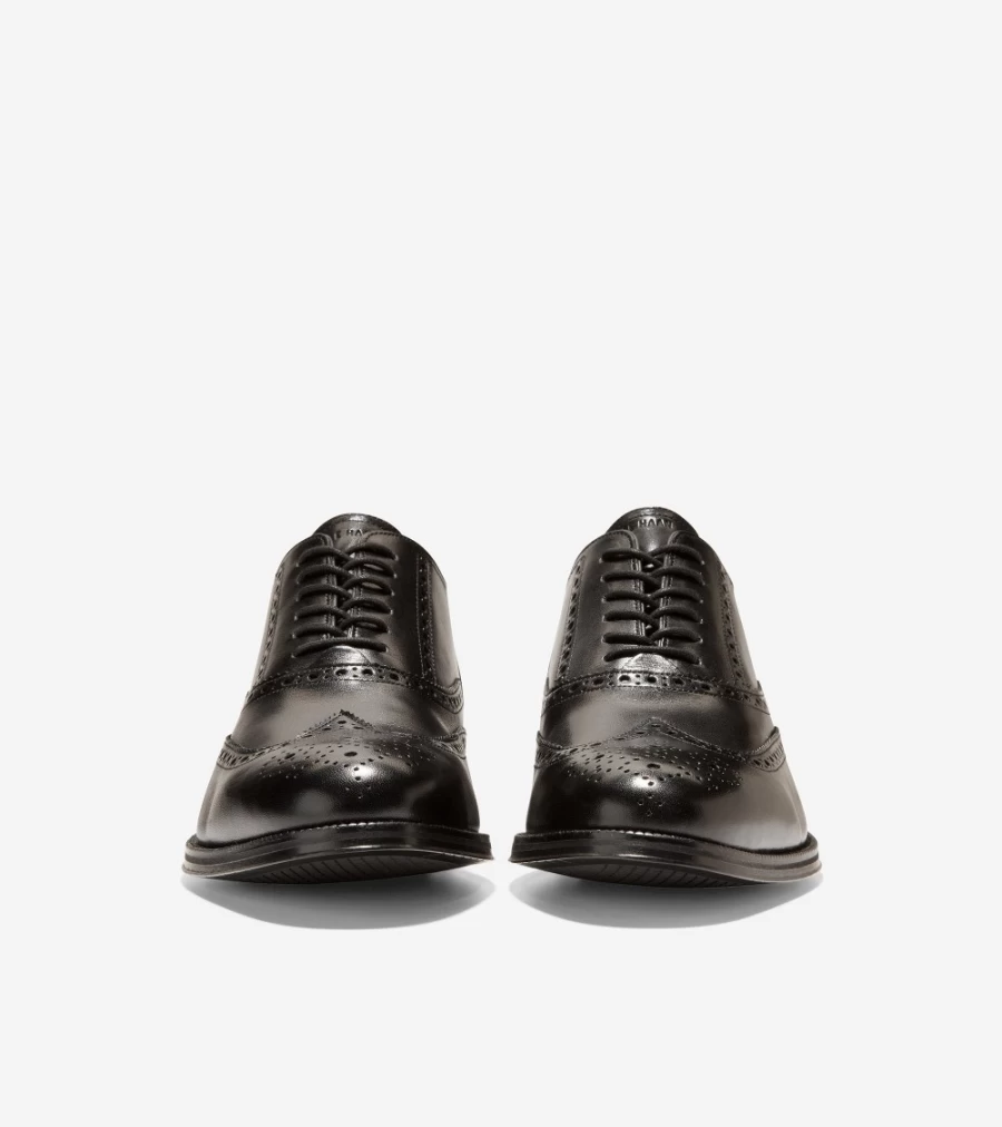 Cole Haan Men's Black Wingtip Oxford Dress Shoes - Modern Classic Style