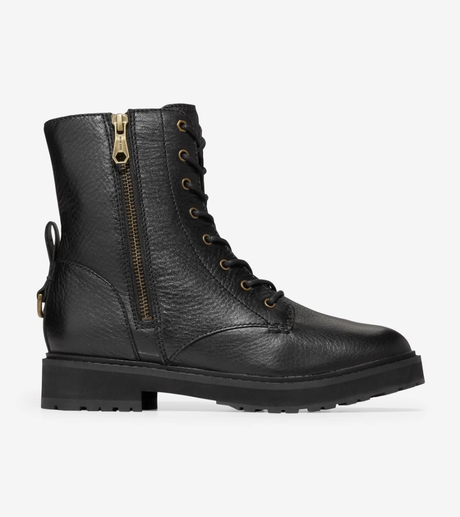 Cole Haan Women's Black Greenwich Lace-Up Bootie