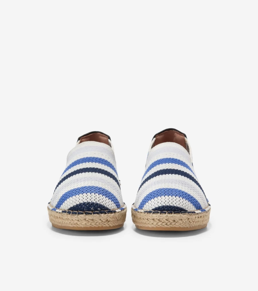 Cole Haan Women's Cloudfeel Espadrille in Ocean-Blanc De Blanc-Cobalt Stitchlite | Lightweight Comfortable Sneakers