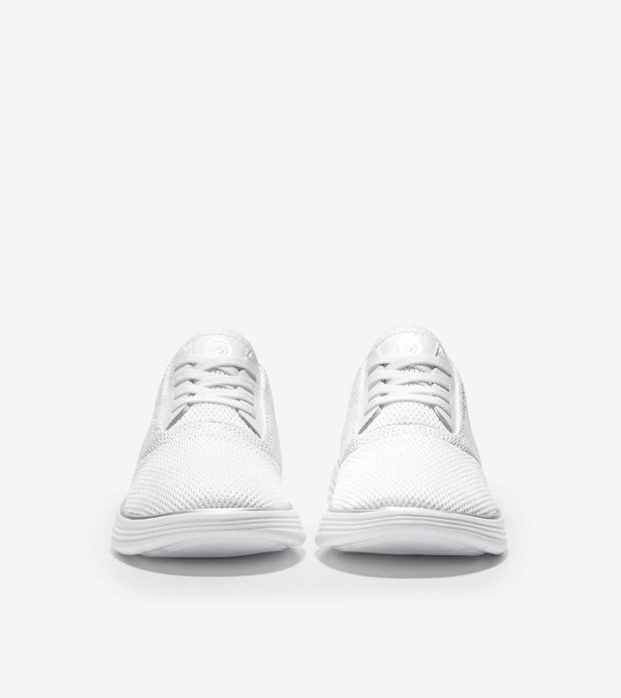 Cole Haan Women's Grandsport Journey Sneaker in Optic White Knit with Chalk Python Print - Lightweight Running Shoes for Women
